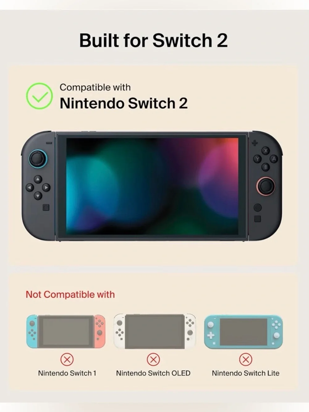 Belkin Nintendo Switch 2 Grip Case Lavander, Dockable, Quick-Release Grip